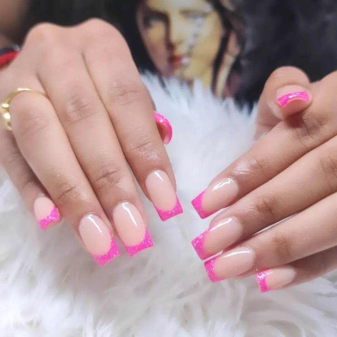 Pink French Nails